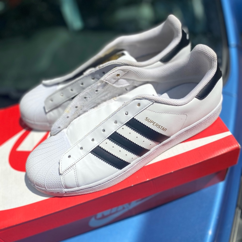 White and Black Superstar Adidas
